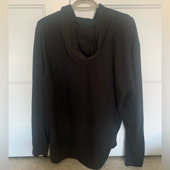 BLACK BUTTON UP HOODIE - Picture 2 of 5